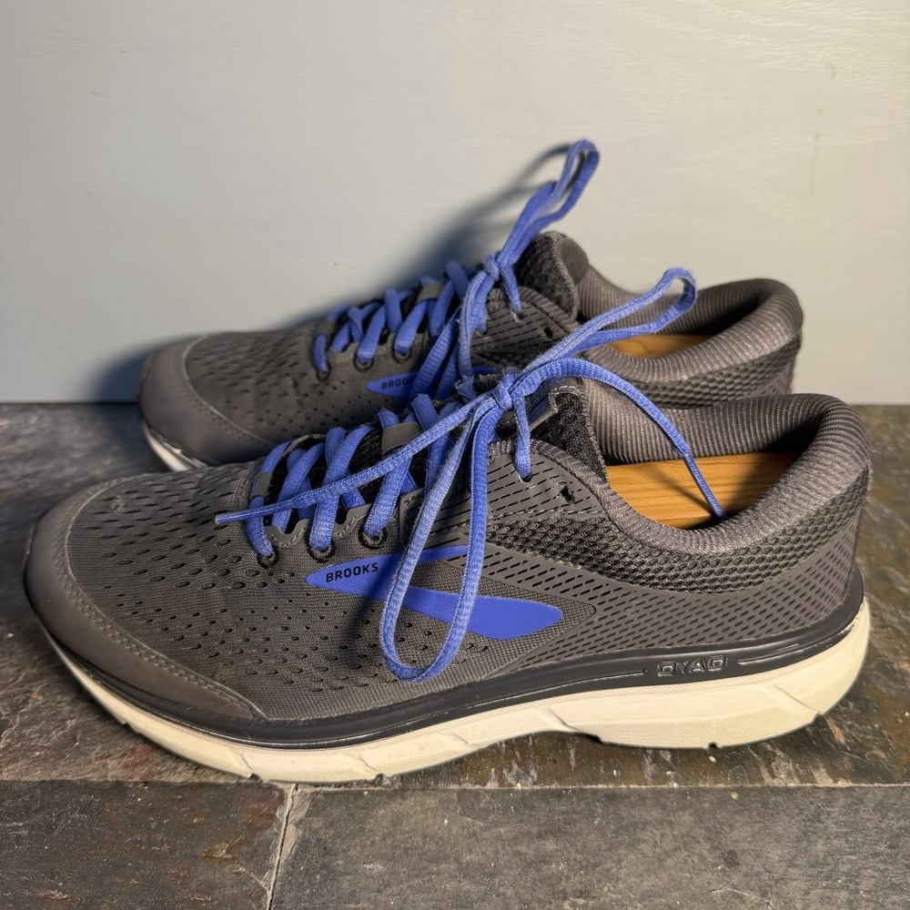 Brooks Dyad 10 Black Ebony Blue Womens Size 9.5